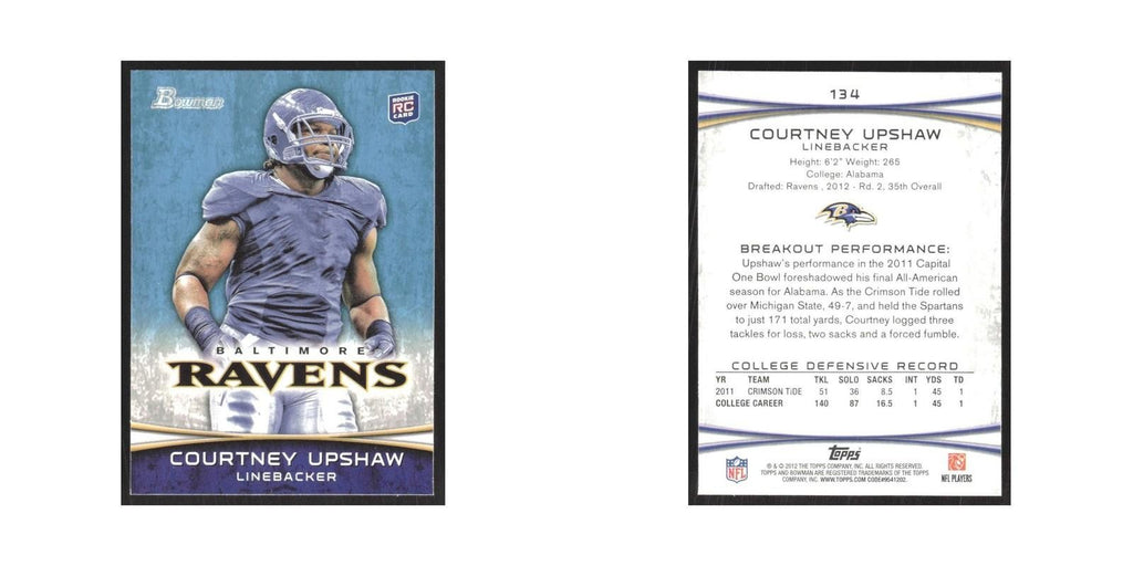 2012 Bowman Courtney Upshaw RC Ravens #134