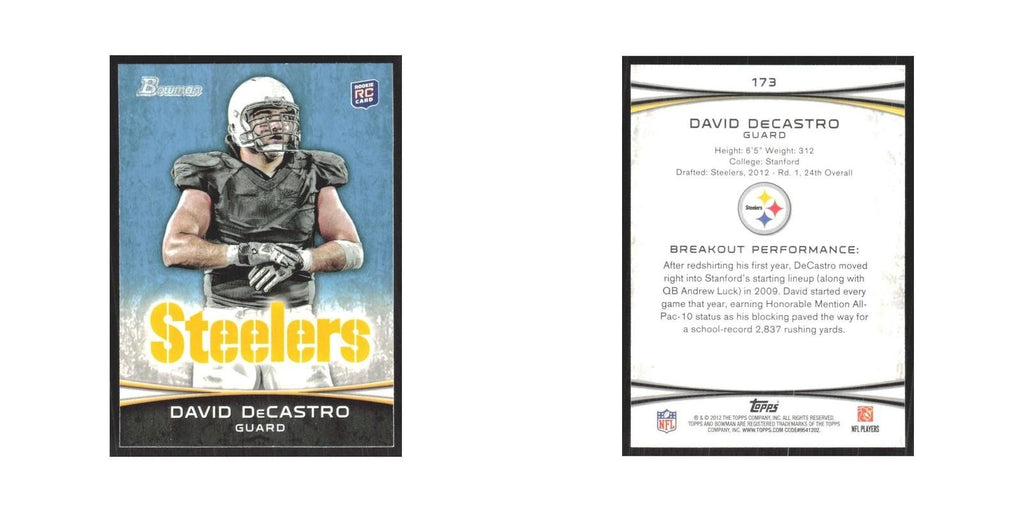2012 Bowman David DeCastro RC Steelers #173