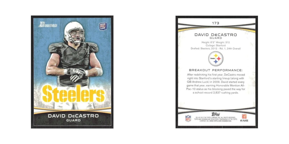 2012 Bowman David DeCastro RC Steelers #173