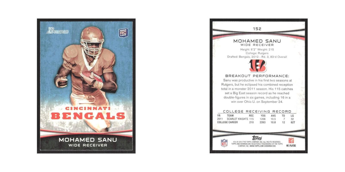 2012 Bowman Mohamed Sanu RC Bengals #152