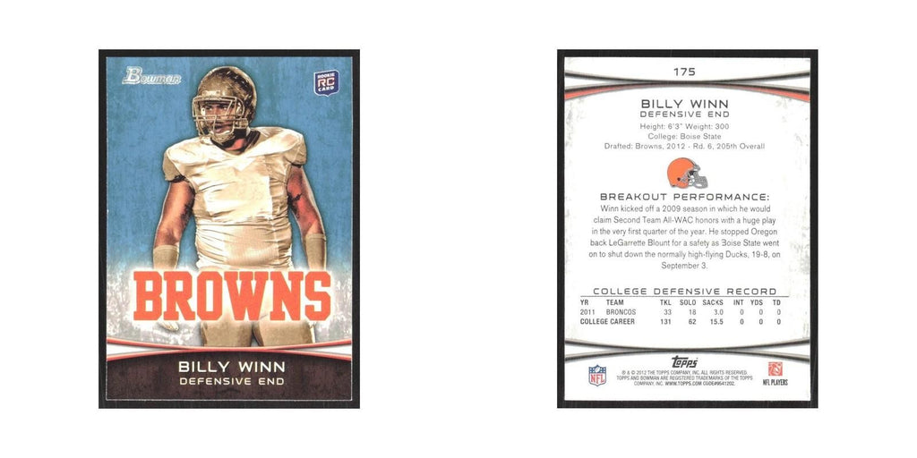 2012 Bowman Billy Winn RC Browns #175