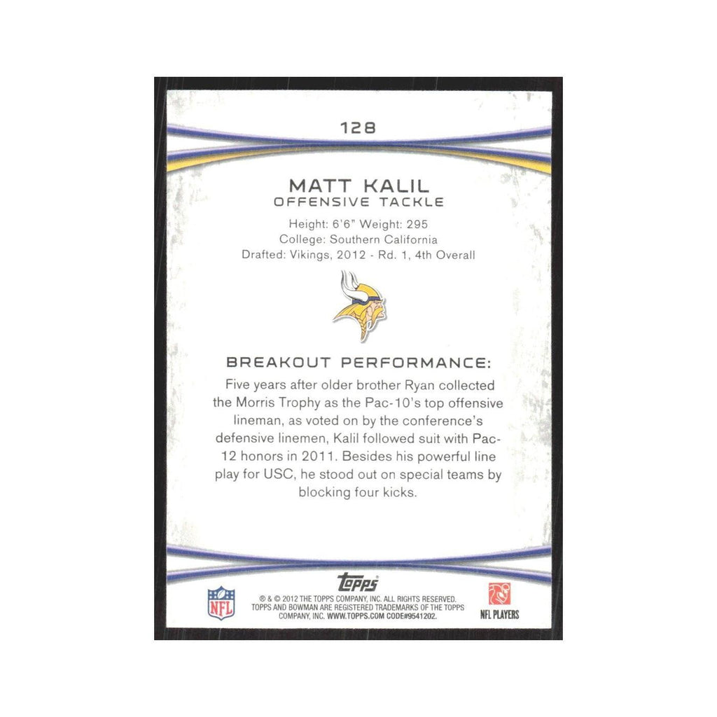 2012 Bowman Matt Kalil RC Vikings #128