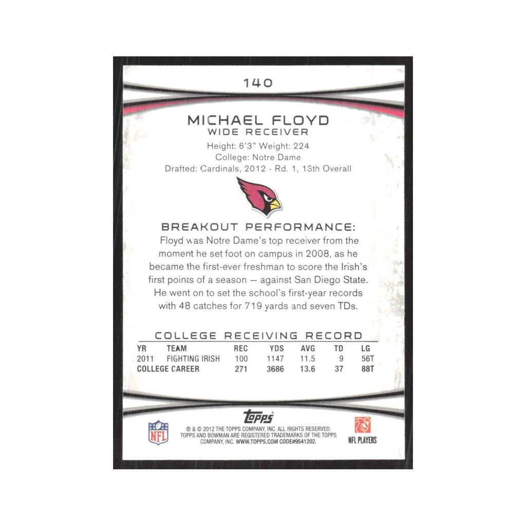 2012 Bowman Michael Floyd RC Cardinals #140