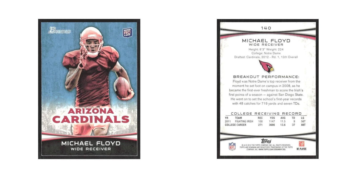 2012 Bowman Michael Floyd RC Cardinals #140