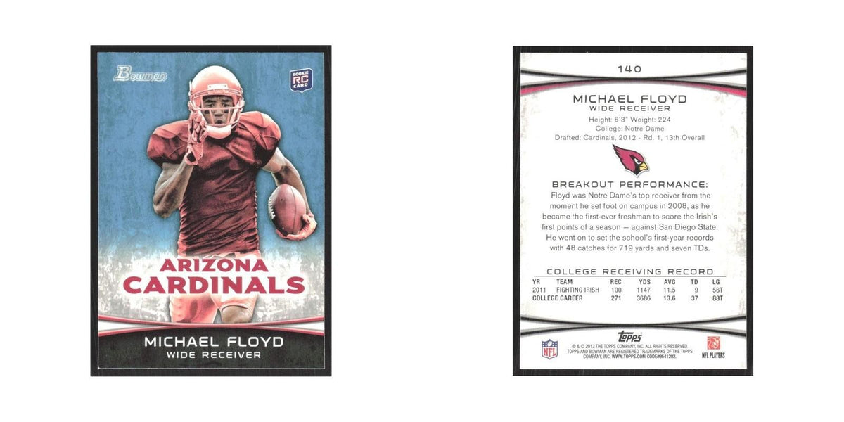 2012 Bowman Michael Floyd RC Cardinals #140
