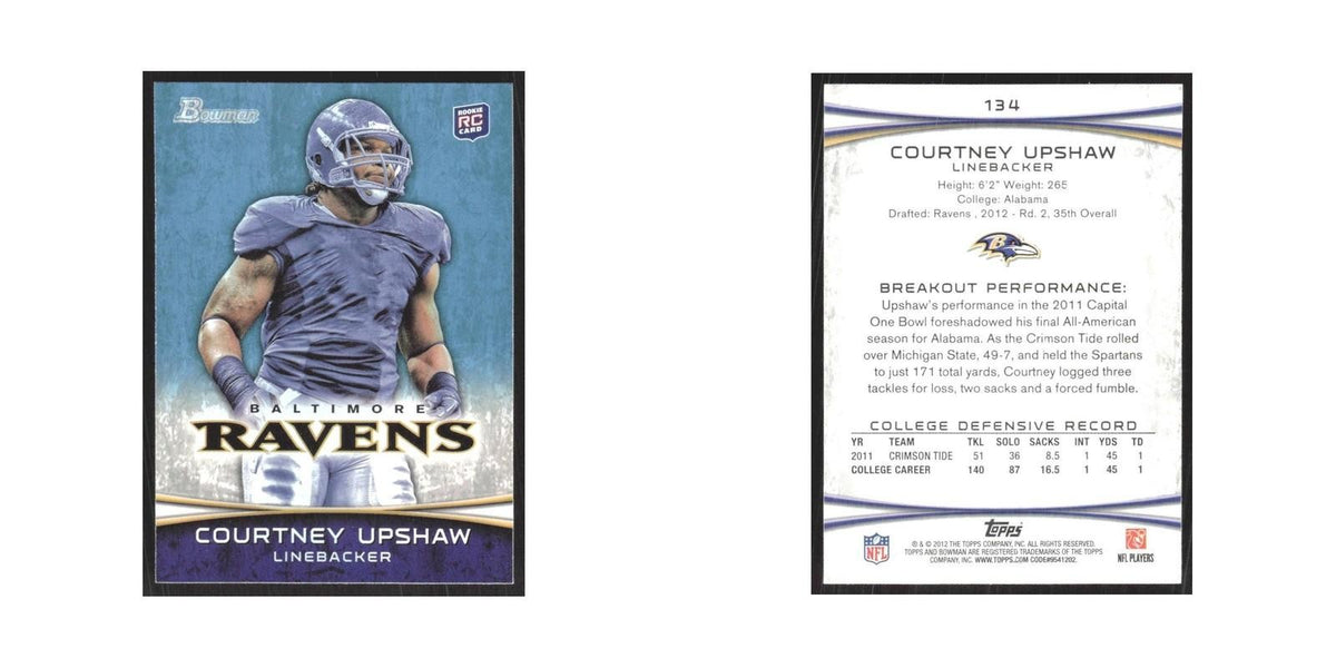 2012 Bowman Courtney Upshaw RC Ravens #134