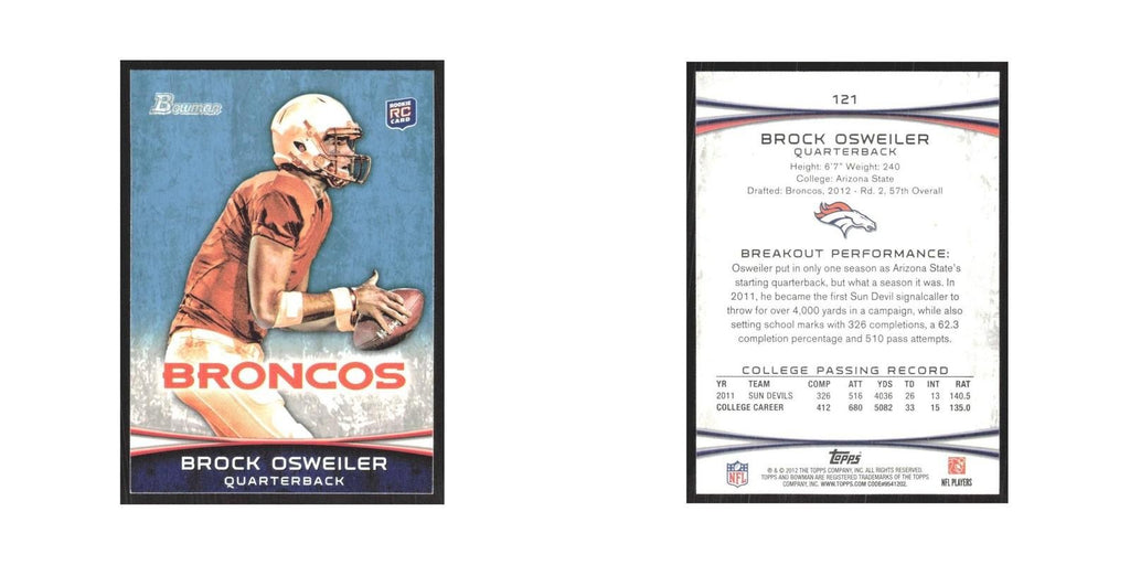2012 Bowman Brock Osweiler RC Broncos #121