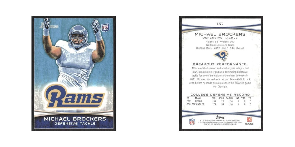 2012 Bowman Michael Brockers RC St. Louis Rams #157
