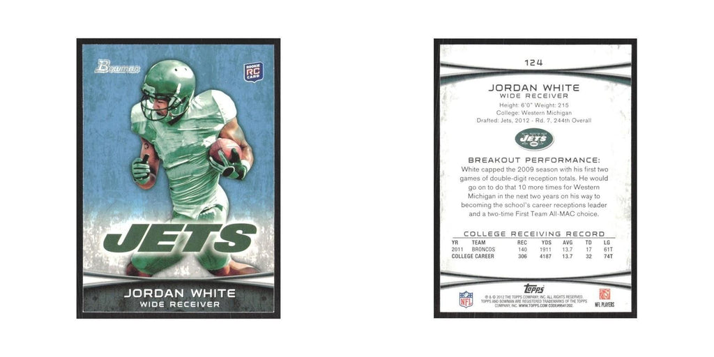 2012 Bowman Jordan White RC Jets #124