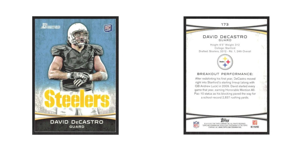 2012 Bowman David DeCastro RC Steelers #173