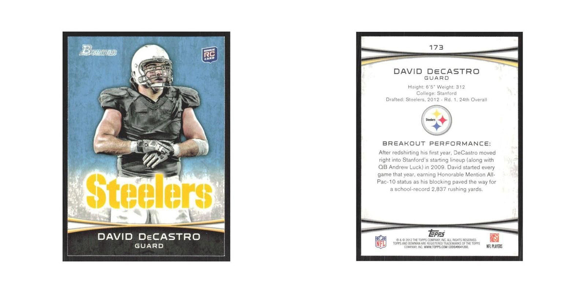 2012 Bowman David DeCastro RC Steelers #173