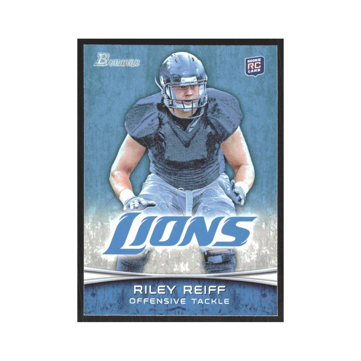 2012 Bowman Riley Reiff RC Lions #154