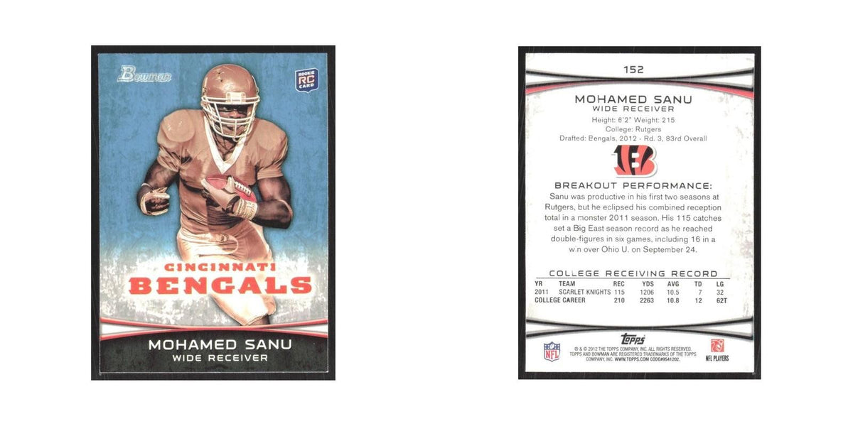2012 Bowman Mohamed Sanu RC Bengals #152