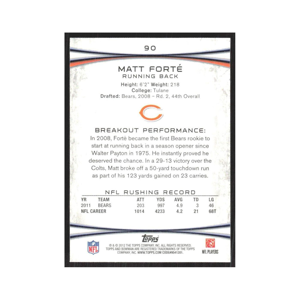2012 Bowman Matt Forte Bears #90