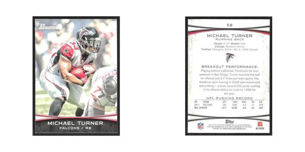 2012 Bowman Michael Turner Falcons #58