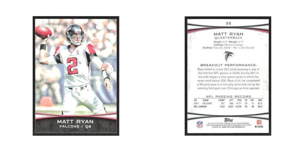 2012 Bowman Matt Ryan Falcons #35