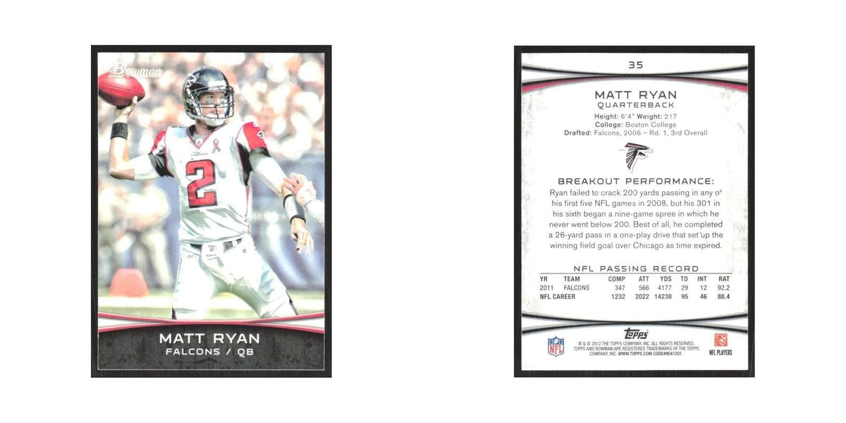 2012 Bowman Matt Ryan Falcons #35