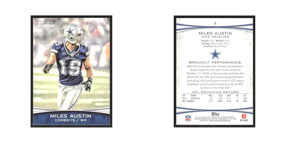 2012 Bowman Miles Austin Cowboys #2