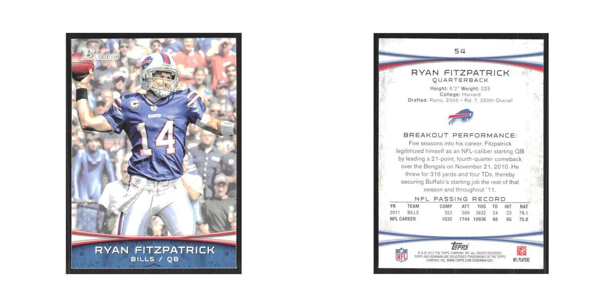 2012 Bowman Ryan Fitzpatrick Bills #54