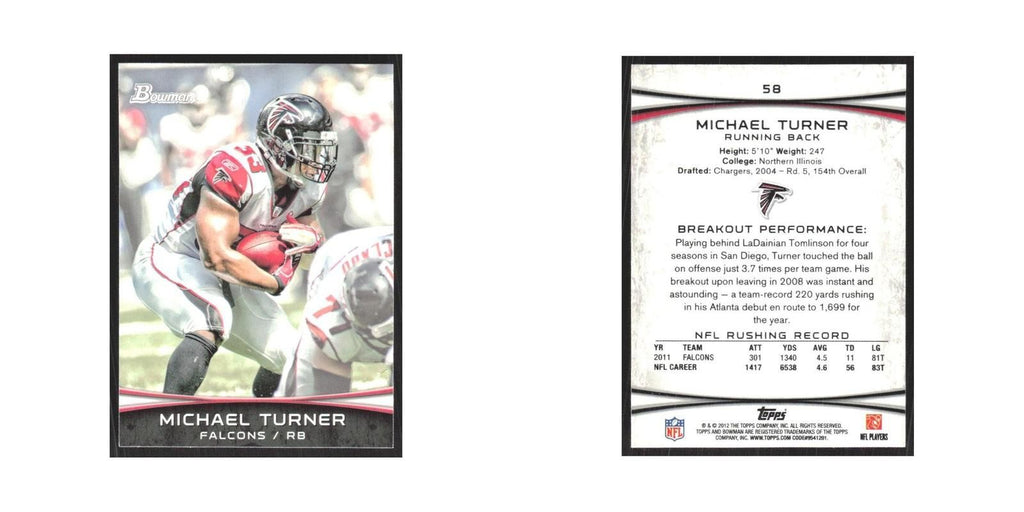 2012 Bowman Michael Turner Falcons #58