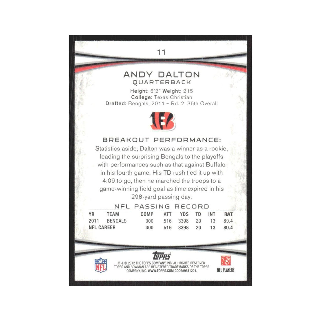 2012 Bowman Andy Dalton Bengals #11