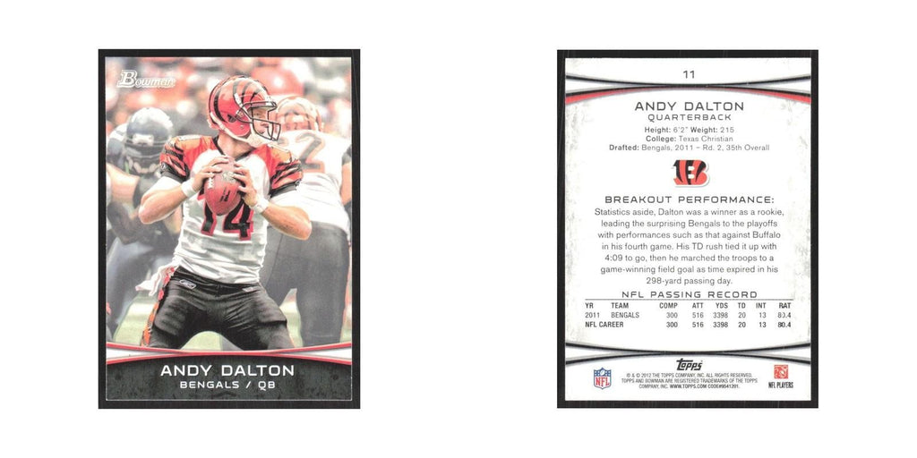 2012 Bowman Andy Dalton Bengals #11