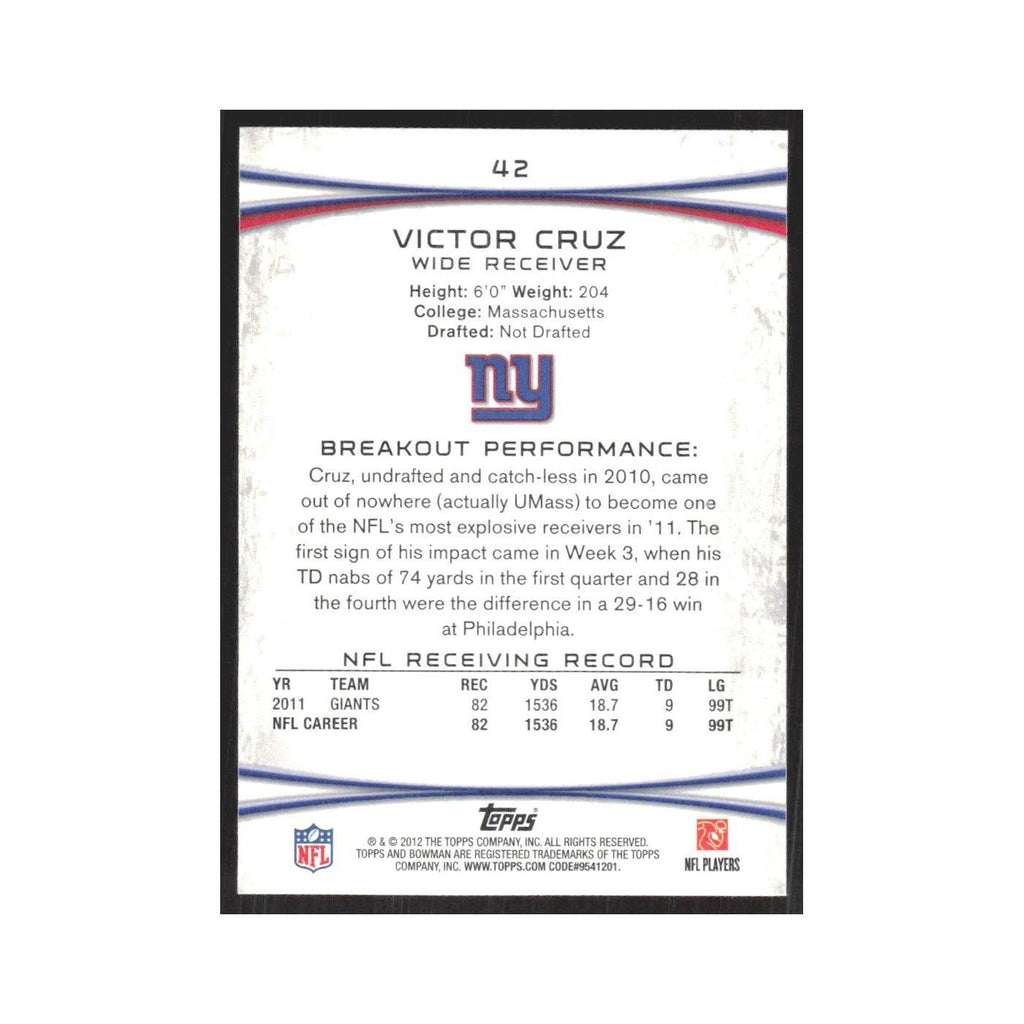 2012 Bowman Victor Cruz Giants #42