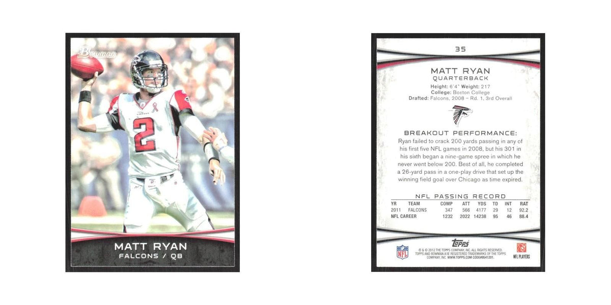 2012 Bowman Matt Ryan Falcons #35