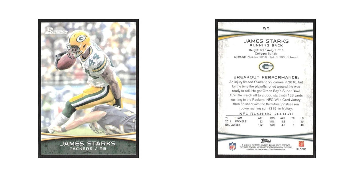2012 Bowman James Starks Packers #99