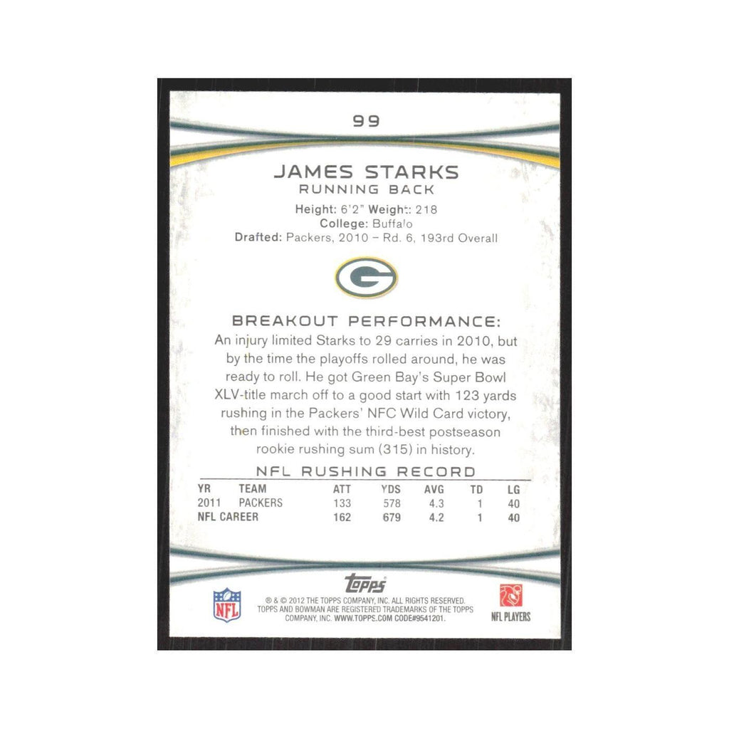2012 Bowman James Starks Packers #99
