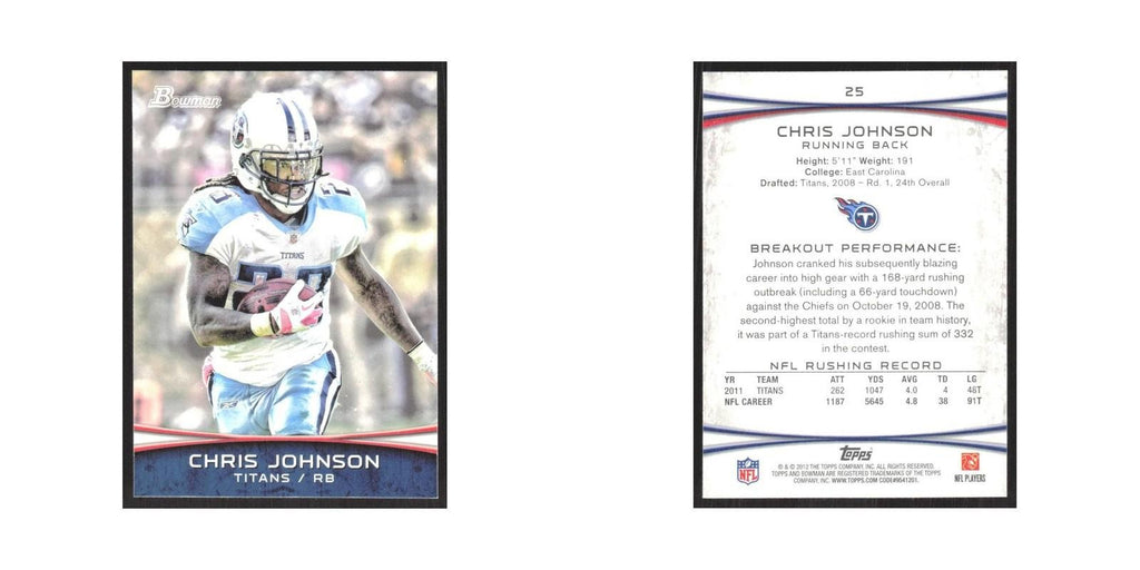 2012 Bowman Chris Johnson Titans #25