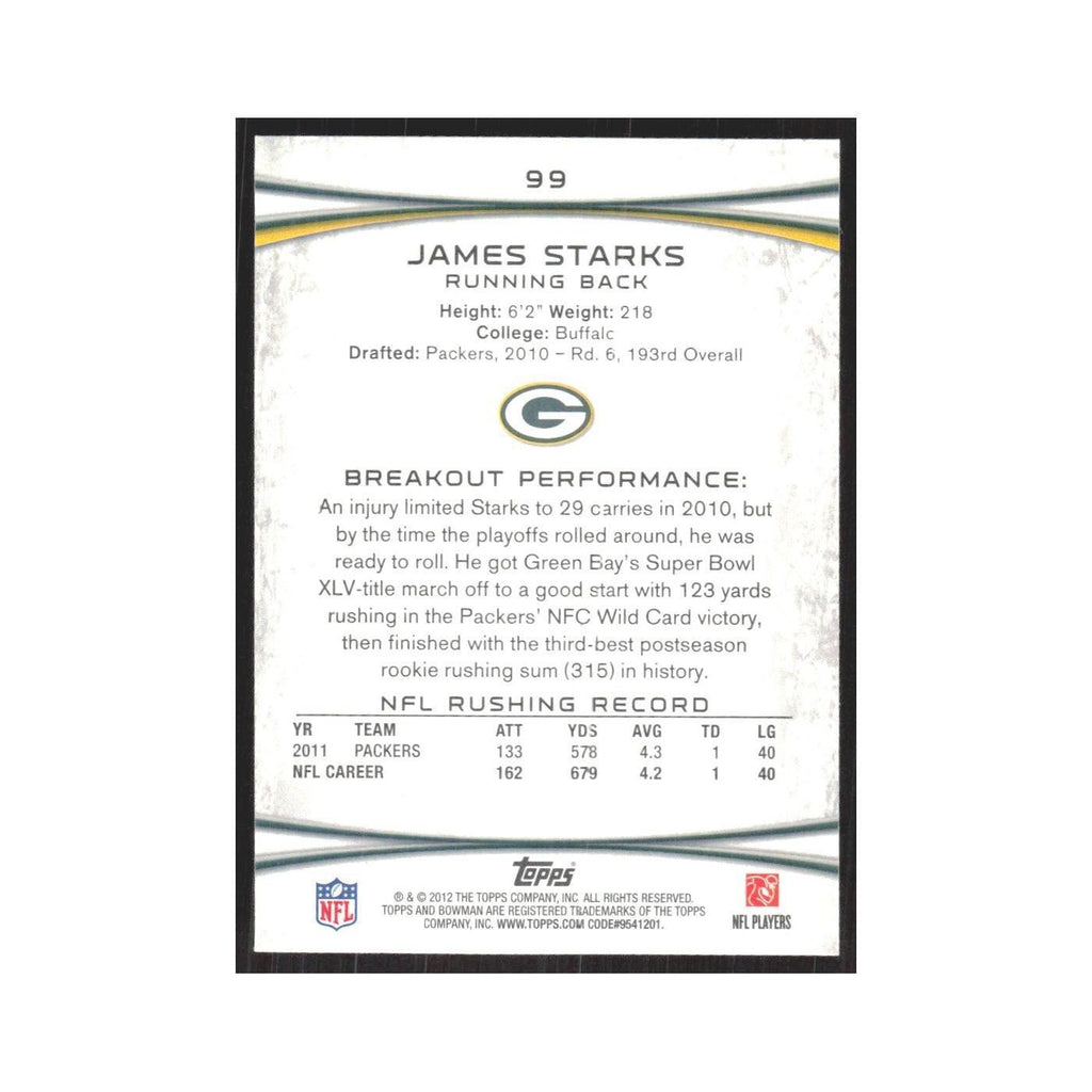 2012 Bowman James Starks Packers #99