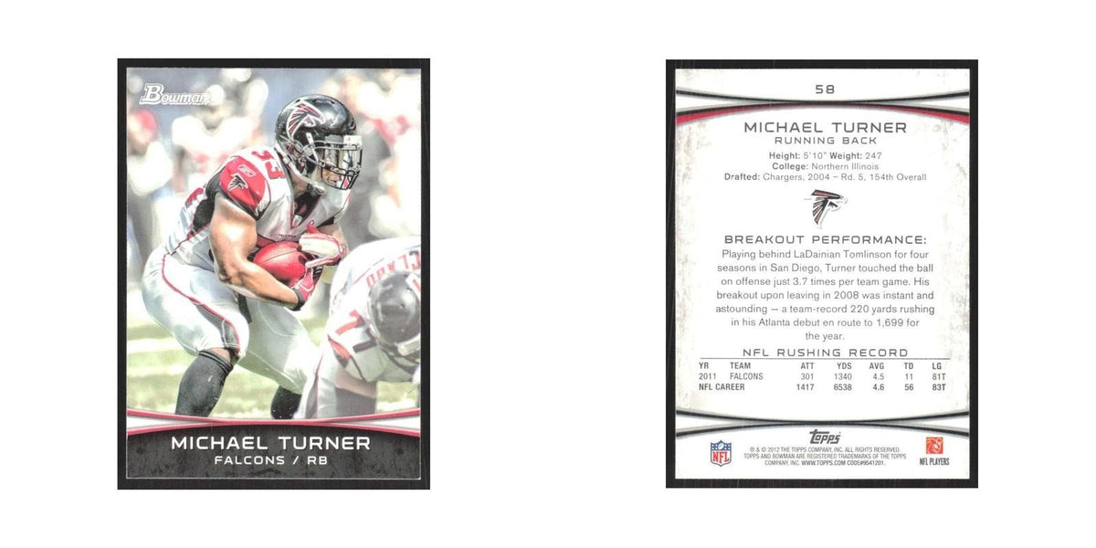 2012 Bowman Michael Turner Falcons #58