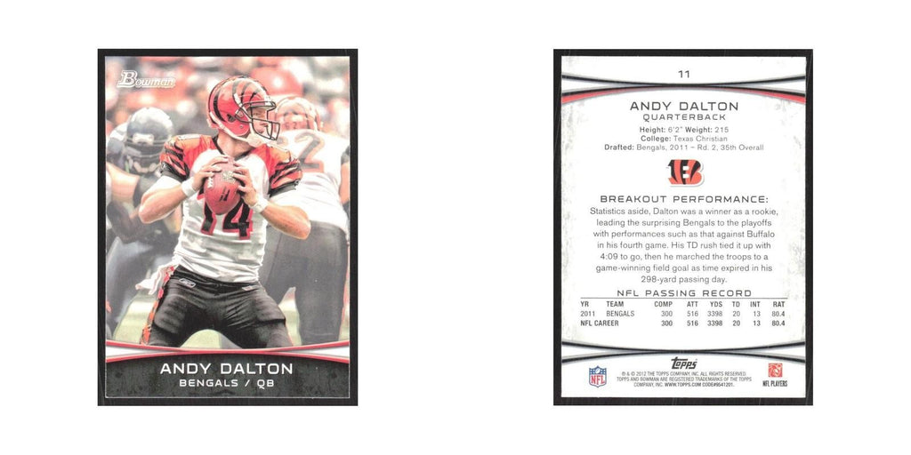 2012 Bowman Andy Dalton Bengals #11
