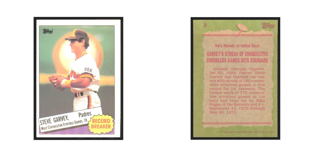 1985 Topps Steve Garvey Padres #2