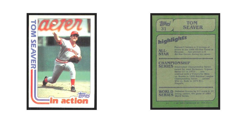 1982 Topps Tom Seaver Reds #31