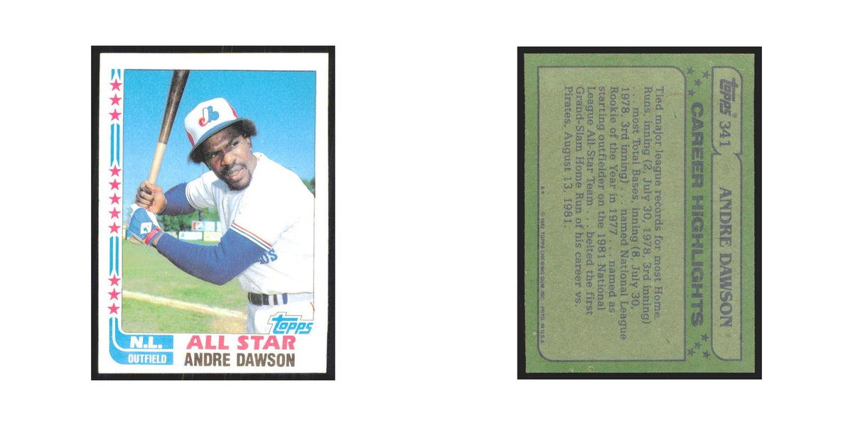 1982 Topps Andre Dawson Montreal Expos #341