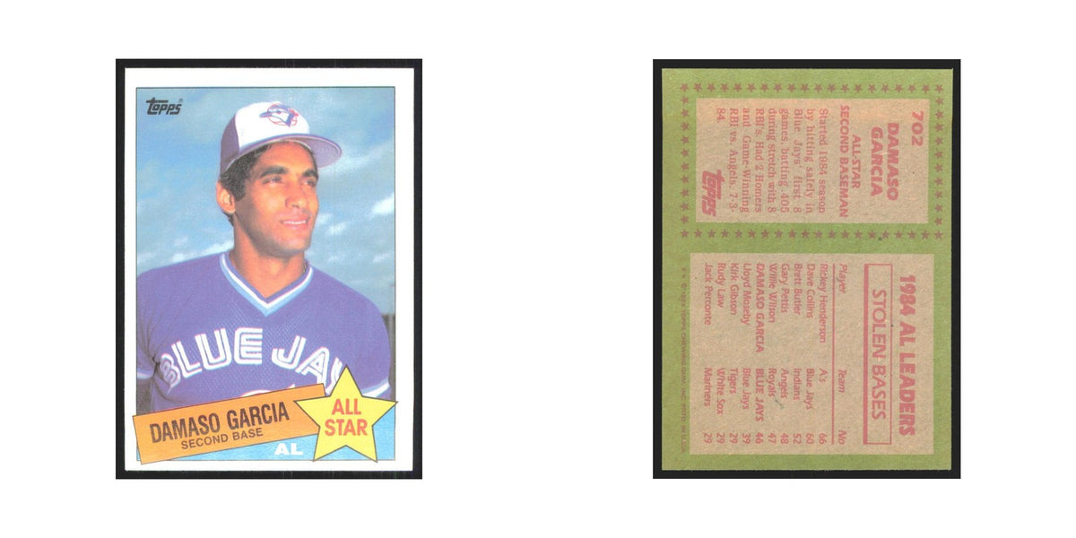 1985 Topps Damaso Garcia Blue Jays #702