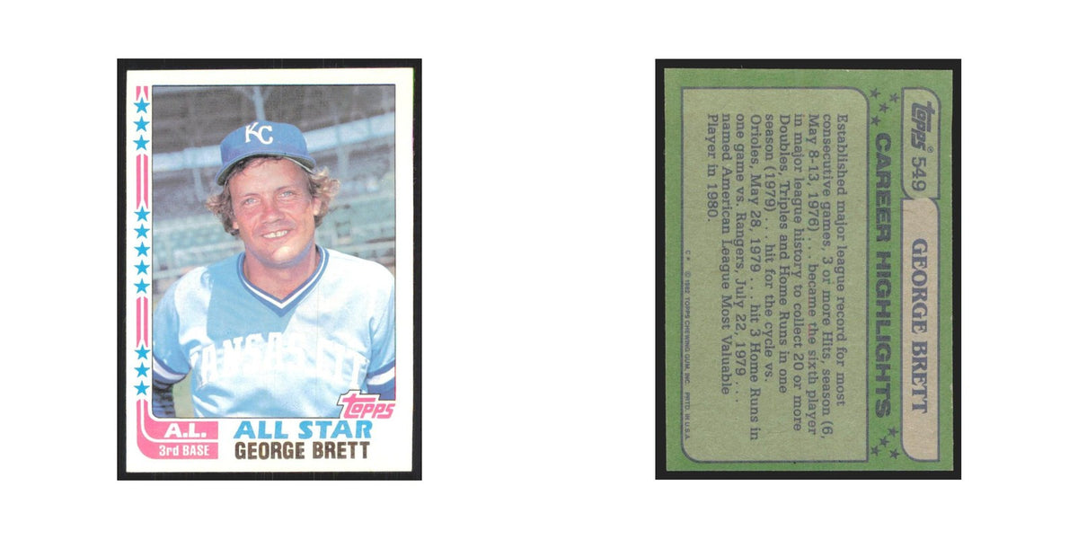 1982 Topps George Brett Royals #549