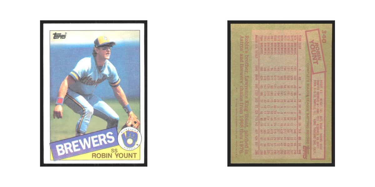 1985 Topps Robin Yount Brewers #340