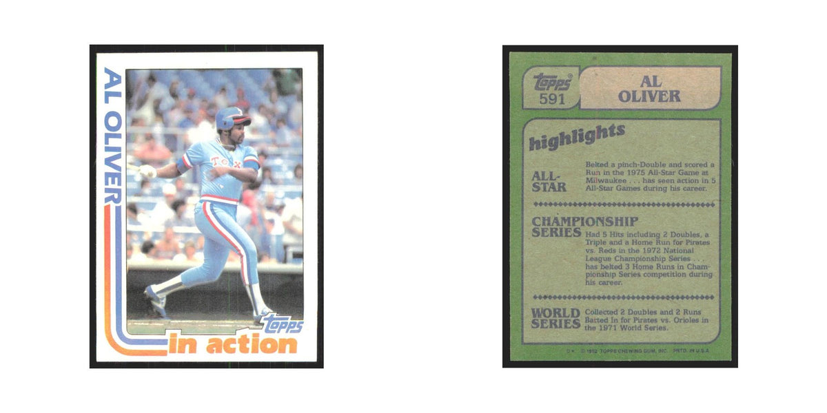 1982 Topps Al Oliver Rangers #591