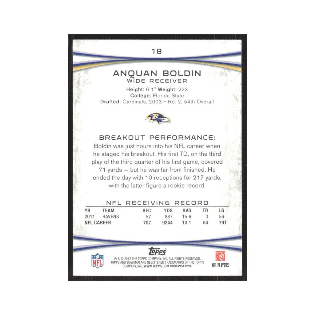 2012 Bowman Anquan Boldin Ravens #18
