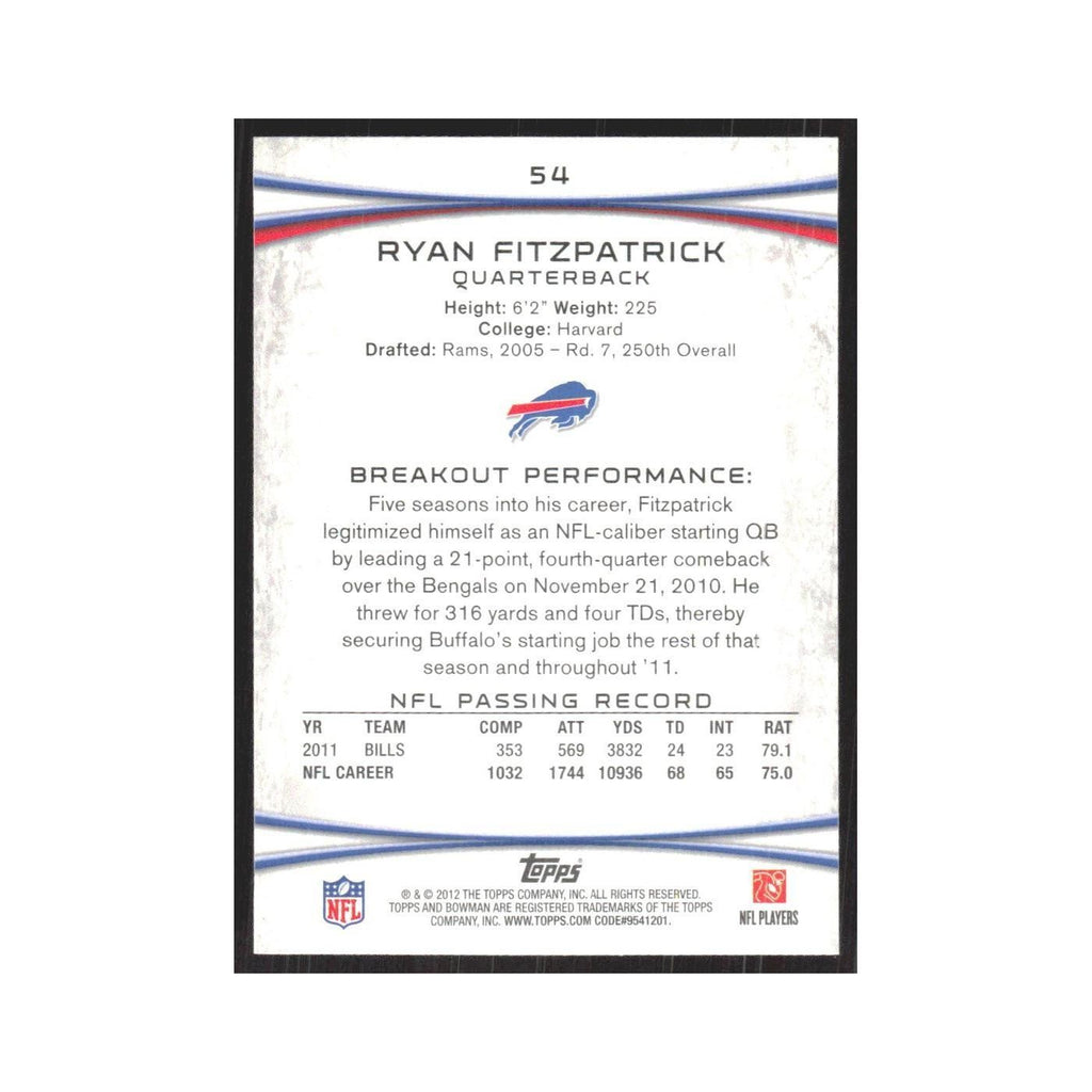 2012 Bowman Ryan Fitzpatrick Bills #54