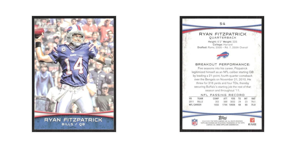 2012 Bowman Ryan Fitzpatrick Bills #54