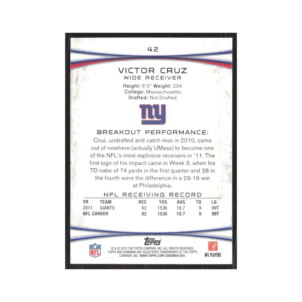 2012 Bowman Victor Cruz Giants #42