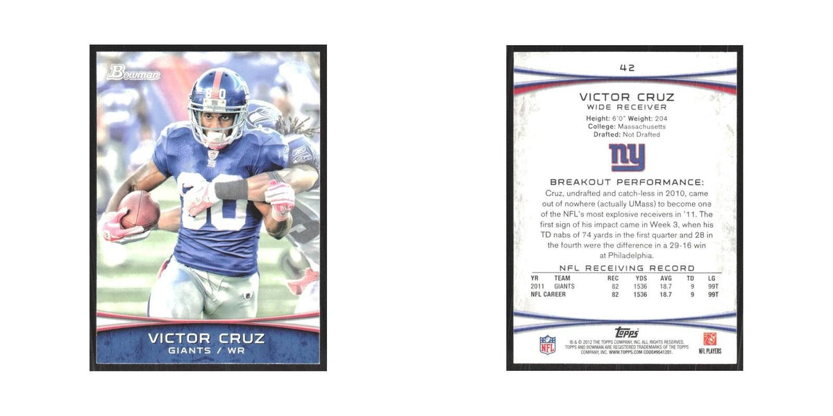 2012 Bowman Victor Cruz Giants #42