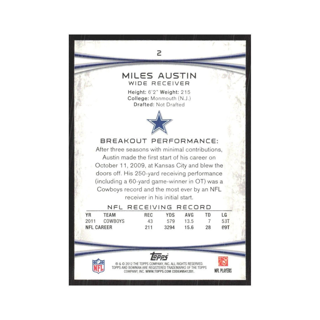 2012 Bowman Miles Austin Cowboys #2