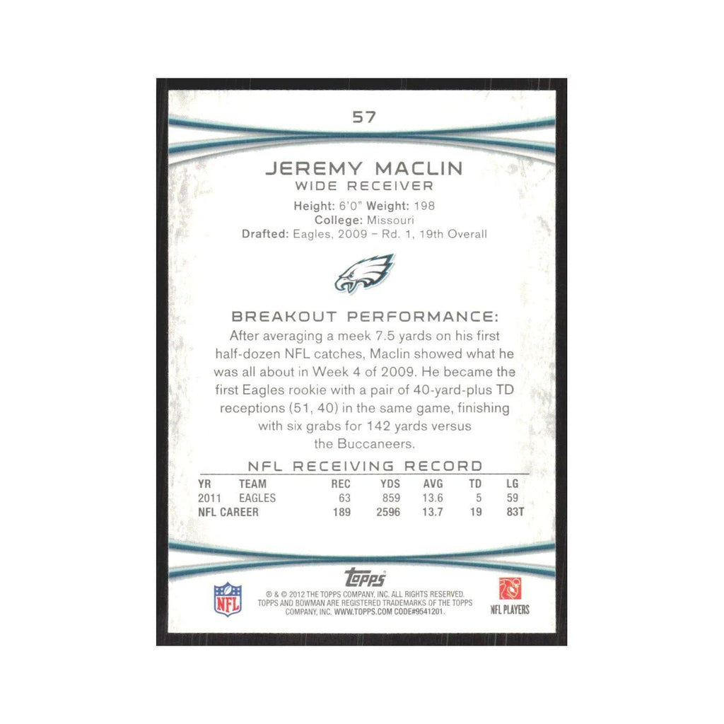 2012 Bowman Jeremy Maclin Eagles #57