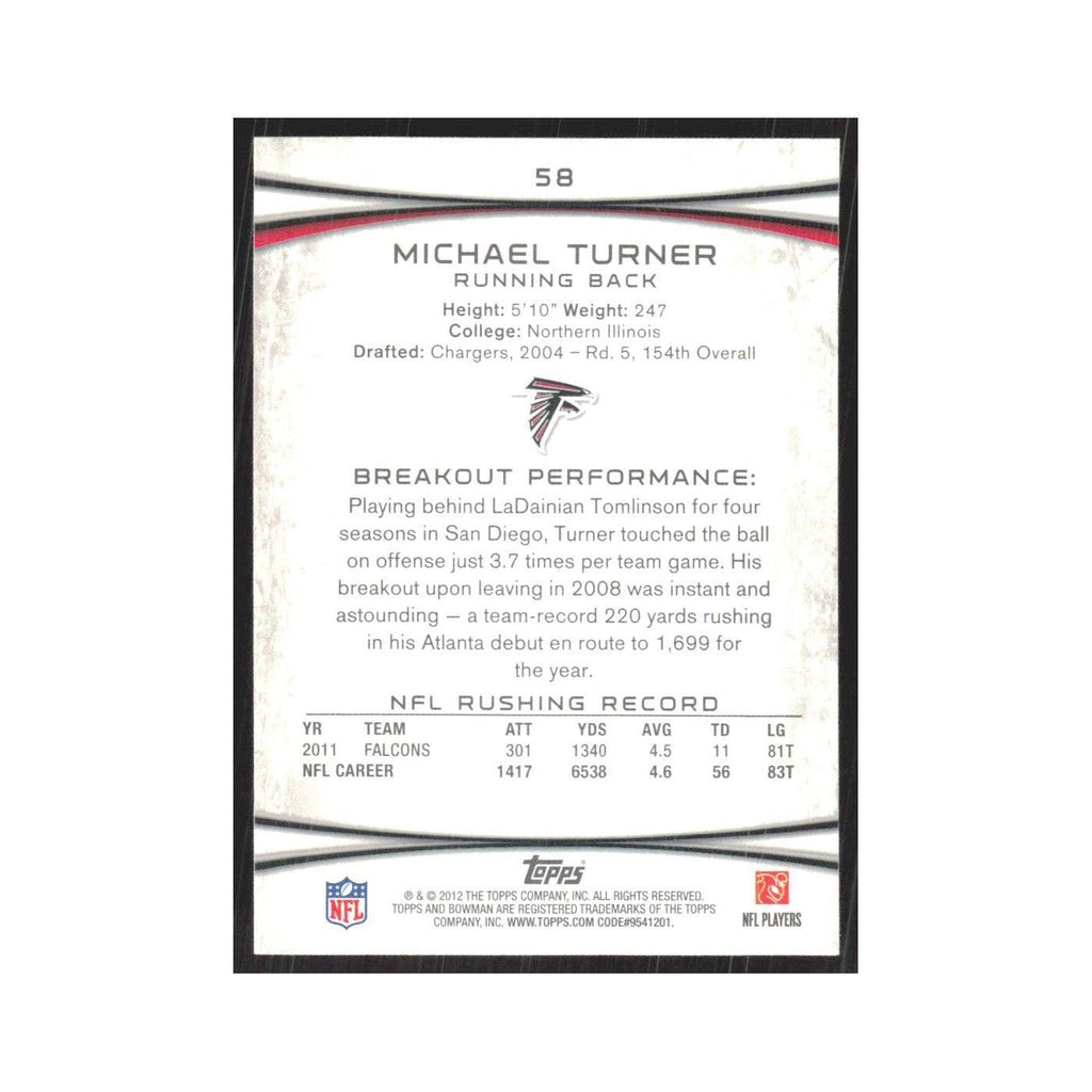 2012 Bowman Michael Turner Falcons #58