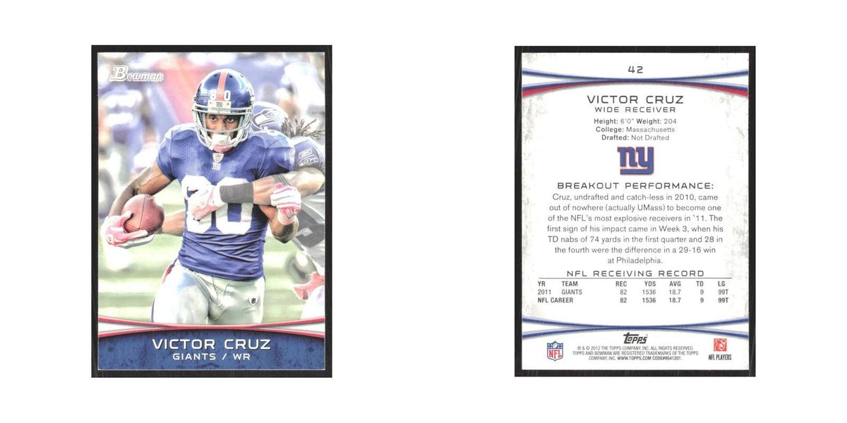 2012 Bowman Victor Cruz Giants #42